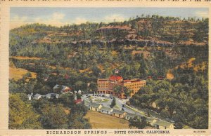 RICHARDSON SPRINGS Butte County, California 1945 Vintage Linen Postcard
