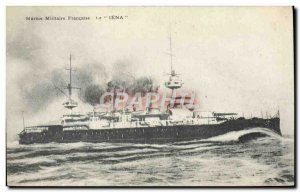 Old Postcard warship Jena Breastplate d & # 39escadre