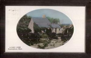 Provincetown Cape Cod MA A Cozy Home c1910 Real Photo Postcard - Tinted