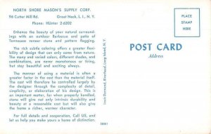 Great Neck Long Island New York North Shore Mason's Supply Ad Postcard JF685309