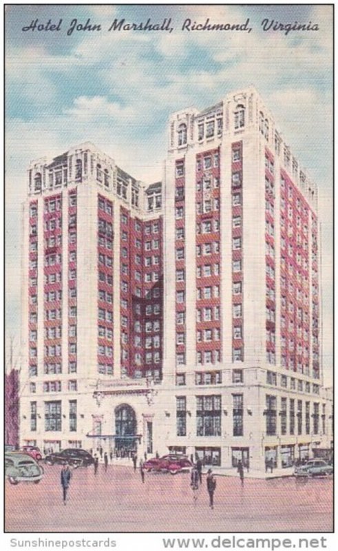 Virginia Richmond Hotel John Marshall 1951