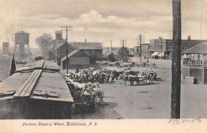 Dickinson North Dakota Farmers Shipping Wheat Vintage Postcard AA37196