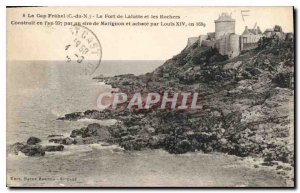 Old Postcard Cap Frehel (C N) Fort of Latatte Rocks and built in the year 937...