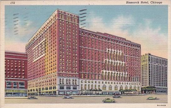 Illinois Chicago Bismarck Hotel 1952