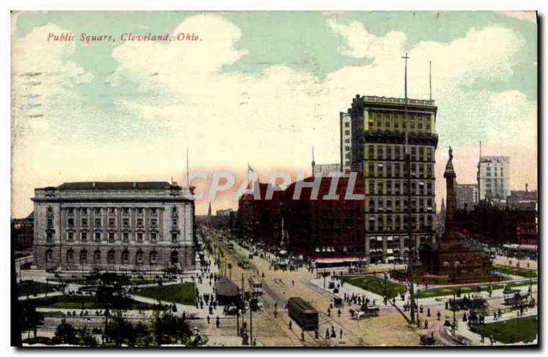 Old Postcard Public Square Cleveland Ohio