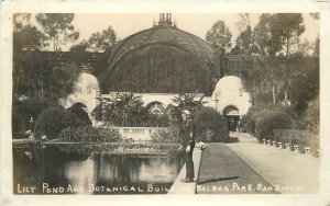 RPPC California San Diego Balboa Park Lily Pond Botanical Bldg 1920s 23-7737