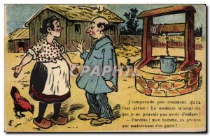 Old Postcard Fantasy Illustrator Humor Peasants