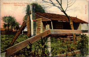 Postcard Residence of Chief Porter's Father in Okmulgee, Oklahoma
