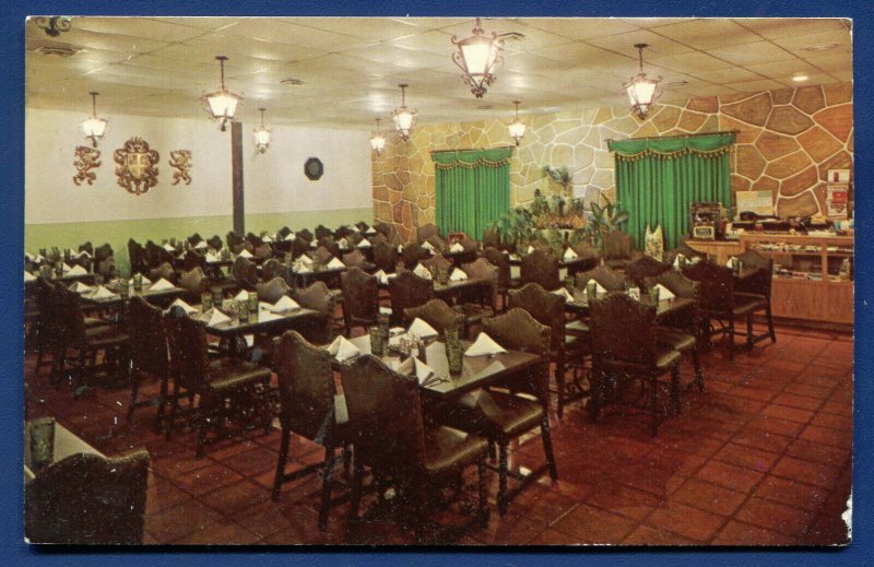 Austin, Texas tx  EL Gallo Mexican Restaurant Interior Dining Room old postcard