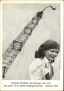 Stunt Woman High Diver Diving Tower Sonja Traber Circus? 1961 Postcard