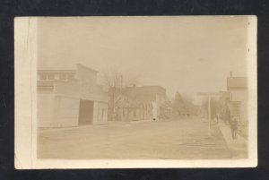 RPPC ROBINSON KANSAS DOWNTOWN MAIN STREET SCENE STORES 1909 REAL PHOTO POSTCARD