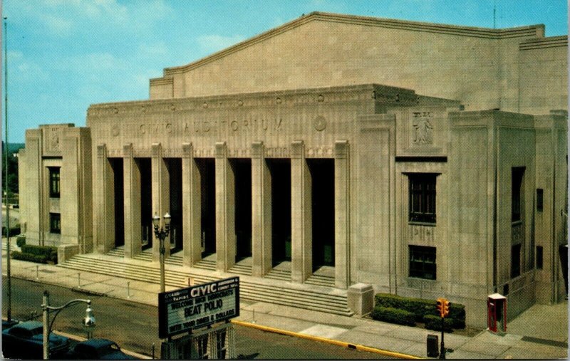 Vtg Civic Auditorium Grand Rapids Michigan MI Postcard