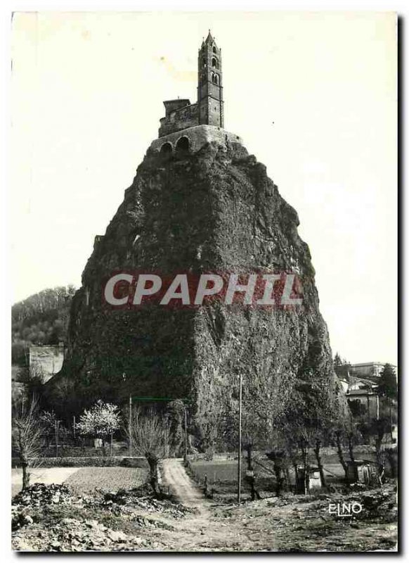 Modern Postcard Le Puy en Velay H L The Rock of Aiguilhe