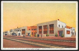 El Navajo cafe Santa Fe Hotel Gallup New Mexico RR tracks Unused c1920s