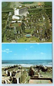 SOUTH PADRE ISLAND, Texas TX ~ Roadside BAHIA MAR RESORT 1960s-70s Postcard