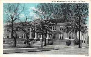 HOPE, Arkansas~AR   FIRST METHODIST CHURCH  Hempstead County  c1920's Postcard