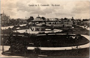 Postcard Bilhete Postal Brazil Rio de Janeiro Campo de S. Christovao ~1910 K35