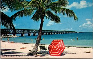 Vtg Key West FL High Bridge Bahia Honda State Park Florida Keys Postcard