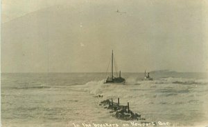 Oregon C-1910 In the Breakers Newport Bar RPPC Photo Postcard 21-5459