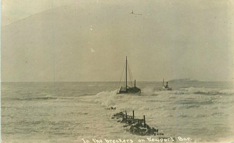 Oregon C-1910 In the Breakers Newport Bar RPPC Photo Postcard 21-5459