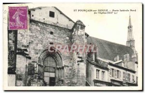 Postcard Old St Pourcain Sur Sioule Gate Lateral Northern & # 39eglise