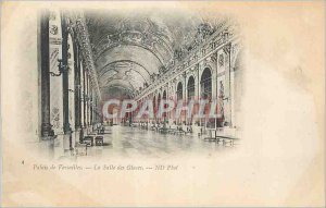 Old Postcard The Palace of Versailles Hall of Mirrors (map 1900)