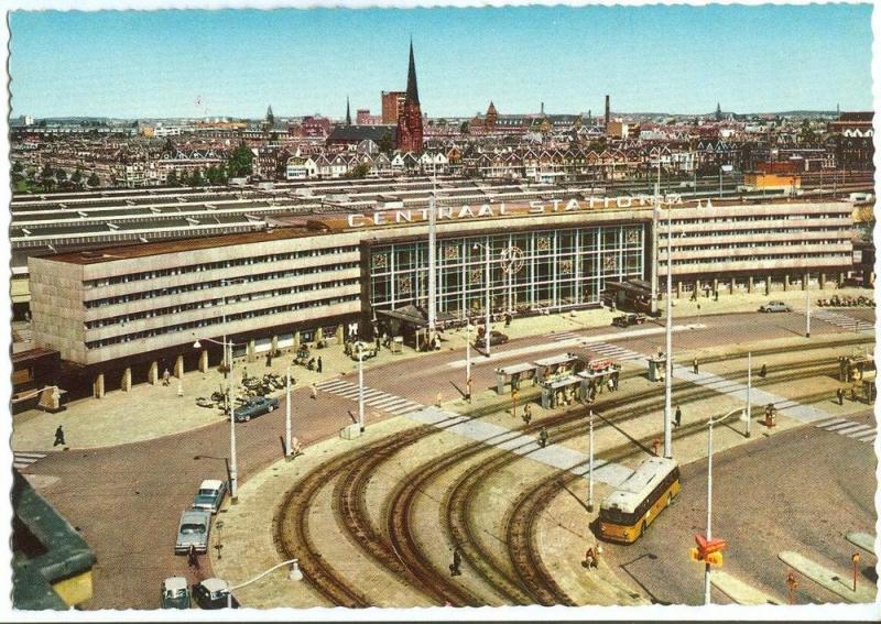 Rotterdam, Central Station, 1960s unused Postcard 