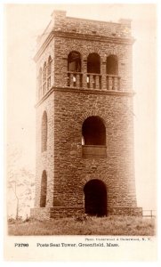 Massachusetts   Greenfield Poets Seat Tower  RPPC