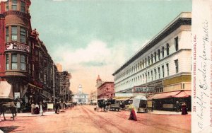 Washington Street, Oakland, California, early postcard, used in 1907