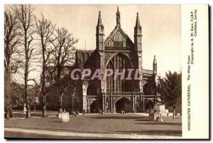 England - England - Winchester Cathedral - The West Front - Old Postcard