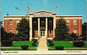 Headquarters Building Fort Dix New Jersey Vintage Postcard C153