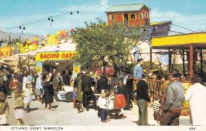 Joyland Childrens Racing Cars Great Yarmouth Noahs Ark Norfolk 1970s Postcard