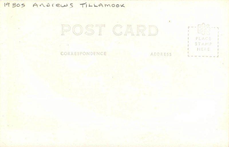 Andrews 1930s Tillamook Surf Seal Rocks Oceanside Oregon RPPC Real photo 7068