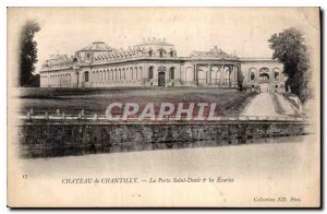 Old Postcard Chateau de Chantilly Porte Saint Denis Stables