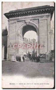 Old Postcard Nevers Pars Gate and Church of Saint Peter