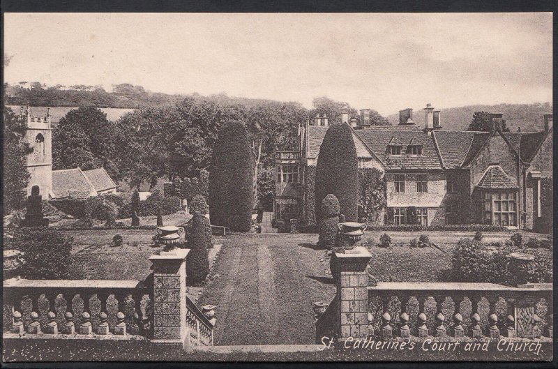 Somerset Postcard - St Catherine's Court and Church, Bath    BT730