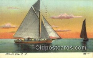 Atlantic City, New Jersey, NJ USA Sailboat 1910 light wear close to grade 2, ...