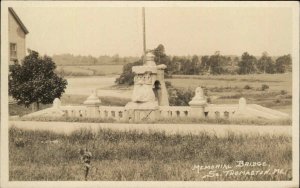 South Thomaston Maine ME Memorial Bridge Real Photo Vintage Postcard