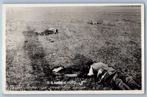 Revolucionarios Muerfos Cerca US Mexico War Tampico Death Rebels RPPC Postcard