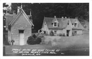 Cassville Wisconsin~Smoke House & Wine Cellar@ Nelson Dewey State Park~'50s RPPC