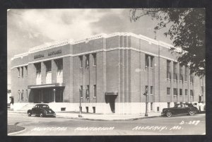 RPPC MOBERLY MISSOURI MEMORIAL AUDITORIUM OLD CARS VINTAGE REAL PHOTO POSTCARD