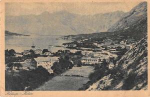 Kotor Montenegro Birds Eye View towards Water Antique Postcard J77659 