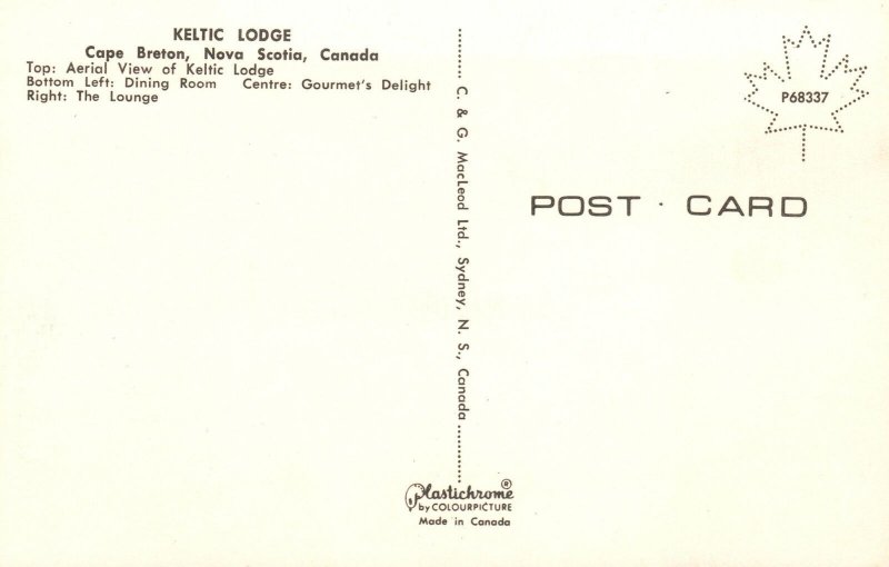 Vintage Postcard Aerial View Keltic Lodge Cape Breton Nova Scotia Canada