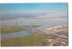Charleston South Carolina SC Vintage Postcard Aerial View of the Cooper River