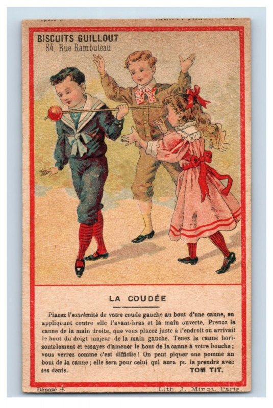 1880s French Biscuits Guillout Chocolat Science Game Trick #10 F158