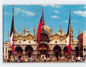 Postcard Piazza San Marco & St Mark's Basilica Venice Italy