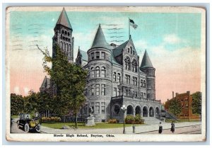 1923 Steele High School Exterior Building Dayton Ohio Vintage Antique Postcard