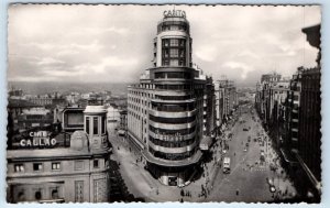 RPPC Avenida de Jose Antonio y Capitol MADRID Spain Postcard