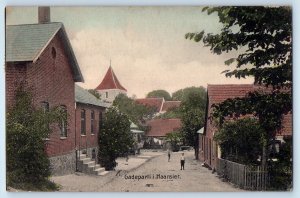 Midtjylland Denmark Postcard Street Part in Maarslet c1910 Antique Posted