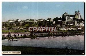 Postcard Old Breisach put Schiffsbrucke